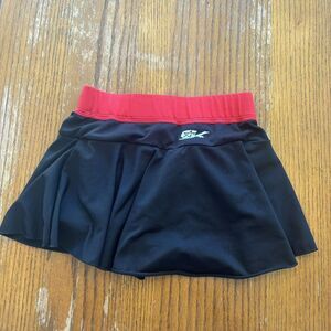 Girl's Youth LARGE GK BLACK Red CHEER Skirt Skort All Star